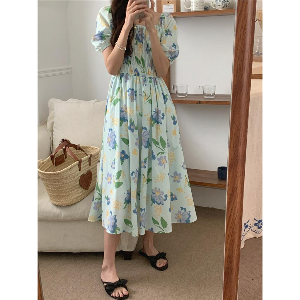 Đầm Dài In Hoa Phong Cách Thời Trang 51778