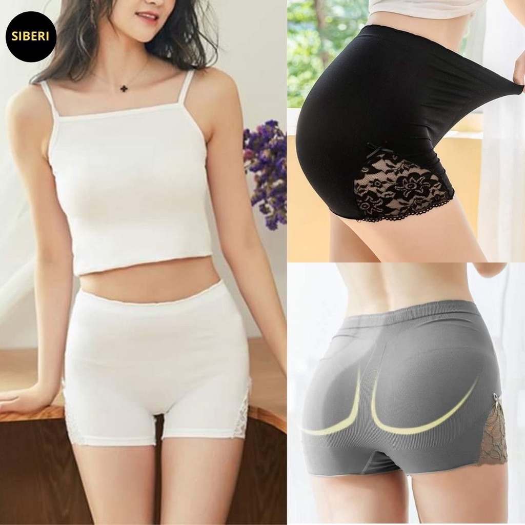 Quần mặc trong váy gen bụng, nâng mông, thon đùi, chất cotton mềm mại, co giãn 4 chiều, viền ren gợi cảm_ Siberi
