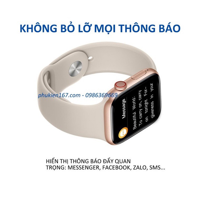 [Smart Watch T500+] Đồng hồ thông minh T500+ Seri 6 - Cài hình nền - Màn hình tràn viền  - Phiên bản nâng cấp mới nhất