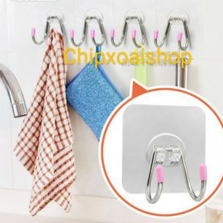 Móc treo inox đôi dán tường siêu bền nx