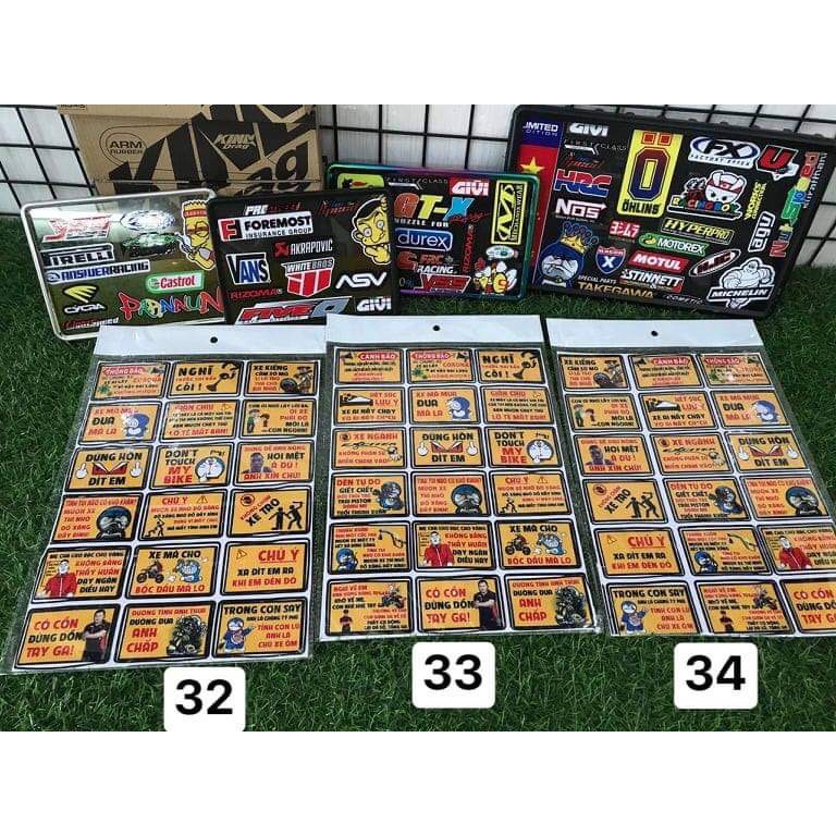 SET STICKER DÁN XE TIẾT KIỆM MÃ 78