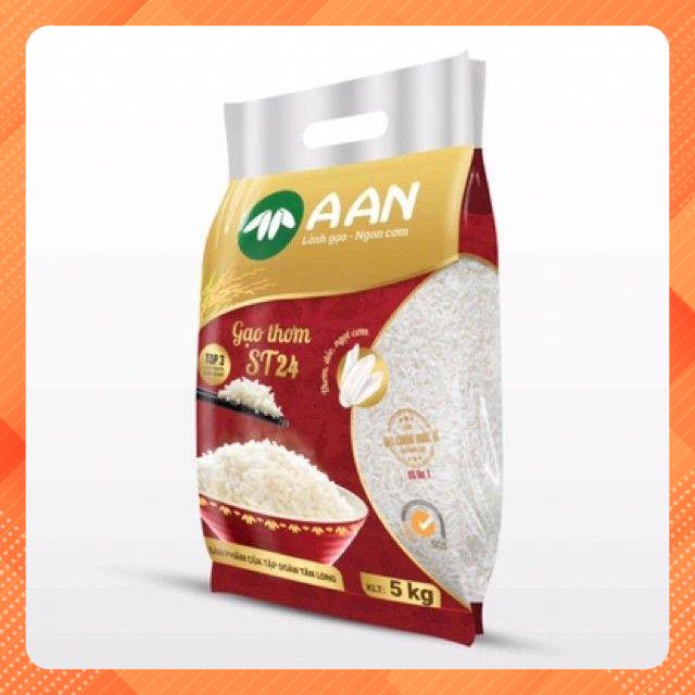 Gạo thơm, dẻo A An ST24 - Gạo đặc sản sóc trăng - Túi 5kg