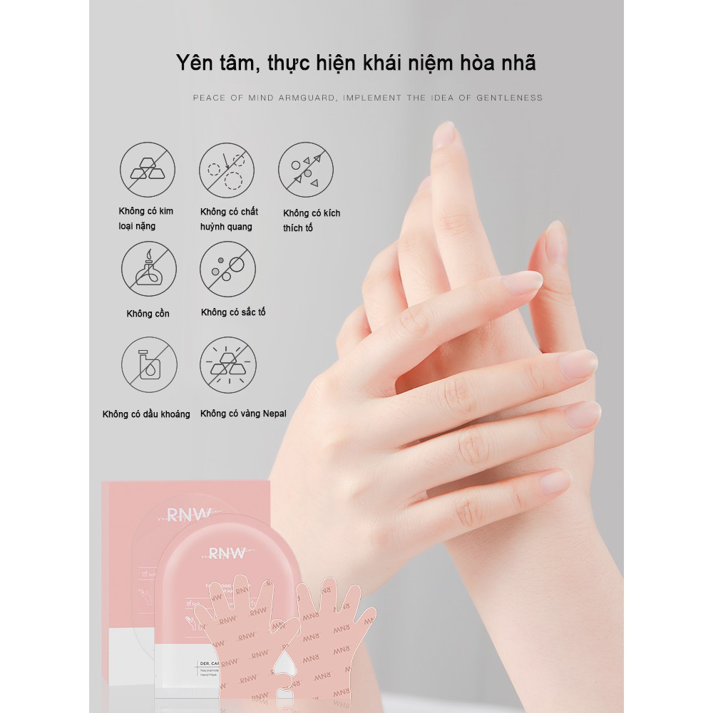 Hộp 5 đôi mặt nạ bao tay dưỡng ẩm RNW làm trắng tẩy tế bào chết cho nữ