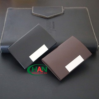Hộp đựng namecard thẻ ATM chất liệu PU kết hợp inox cao cấp M640