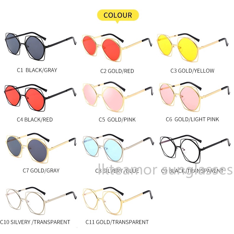 Kính mát gọng kim loại thiết kế cổ điển cho nam và nữ