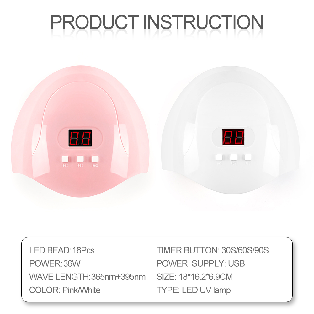 Đèn Led Hong Khô Sơn Gel Công Suất 36w 30s / 60s / 90s