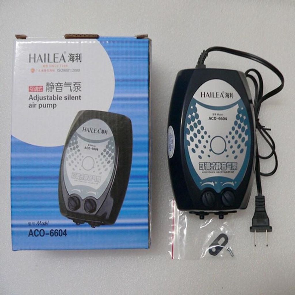 Máy Sục oxy bể cá, máy sủi oxy Hailea ACO-6602 , 6604  - Chạy siêu êm