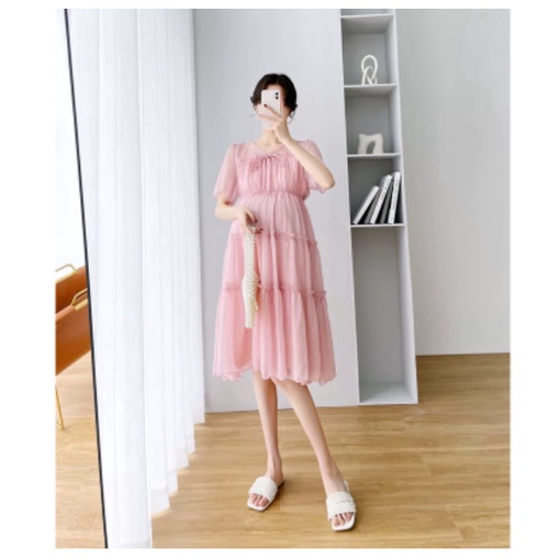 Đầm bầu _ Váy bầu dáng xòe bồng bềnh thoáng mát form rộng