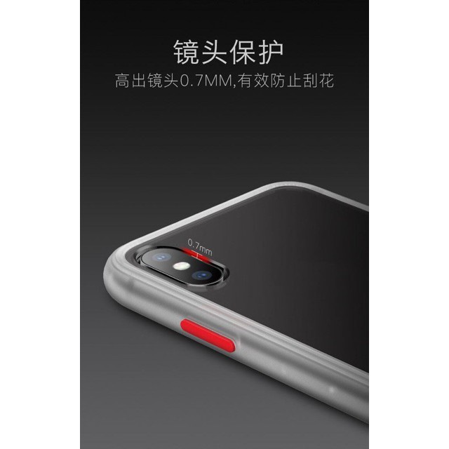Ốp nhám vân tay viền cao su IP6/6S/7/7p/X/XR/XSMaX 💎