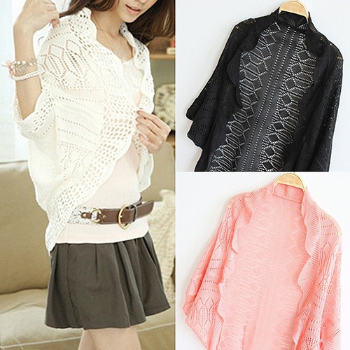 Áo khoác Cardigan dệt kim thiết kế kiểu Kimono nữ tính