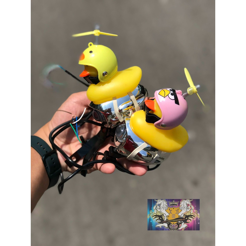 Trợ Sáng Bi Cầu 2 Chế Độ Vịt Trang Trí Gắn Xe