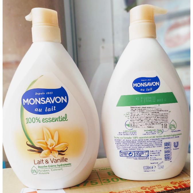 Sữa Tắm Monsavon Chiết Xuất Sữa & Hoa Vani 1000ml