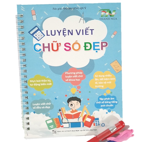 combo sổ tập viết chữ số đẹp( chữ nổi)