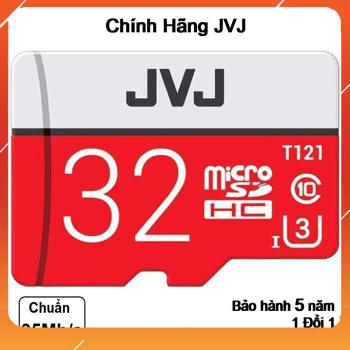 Thẻ nhớ 32Gb JVJ Pro U3 Class 10 ✨CHÍNH HÃNG –Thẻ nhớ chuyên dụng cho CAMERA tốc độ cao, camera hành trình, điện thoaị