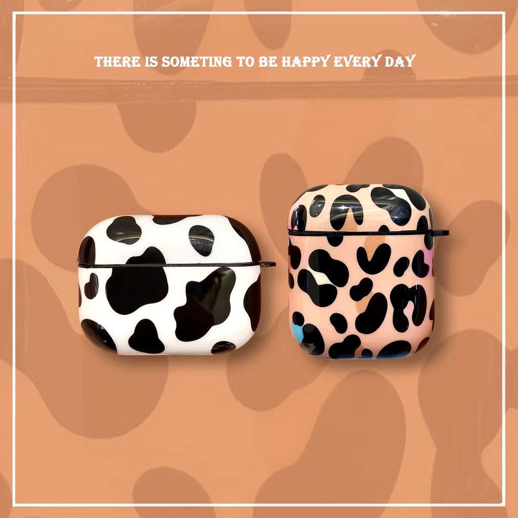 Vỏ Bảo Vệ Hộp Đựng Tai Nghe Airpods Họa Tiết Da Bò Sữa Kiểu Âu Mỹ Ốp | BigBuy360 - bigbuy360.vn