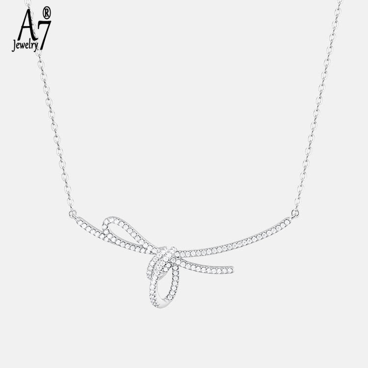 Dây Chuyền Sợi Carbon A7 Thắt Nút Đính Đá Siêu Lấp Lánh Cho Nữ