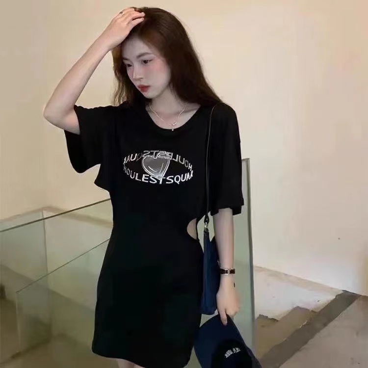 Đầm nữ Perty ngắn tay cổ tròn thiết kế độc đáo quyến rũ thời trang Hàn