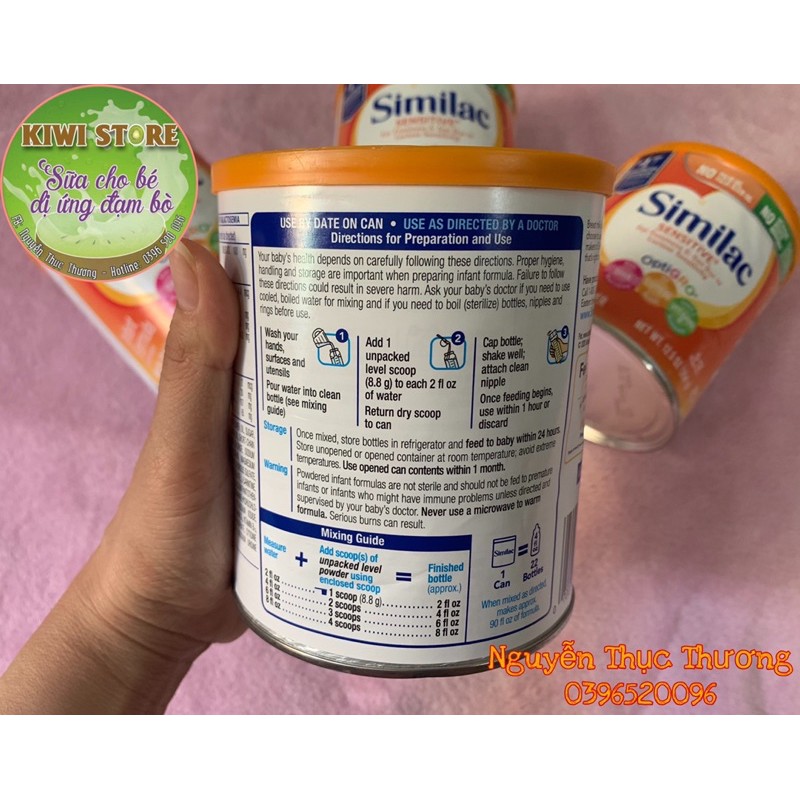 Sữa Similac Sensitive Mỹ chống nôn trớ, trào ngược 354gr