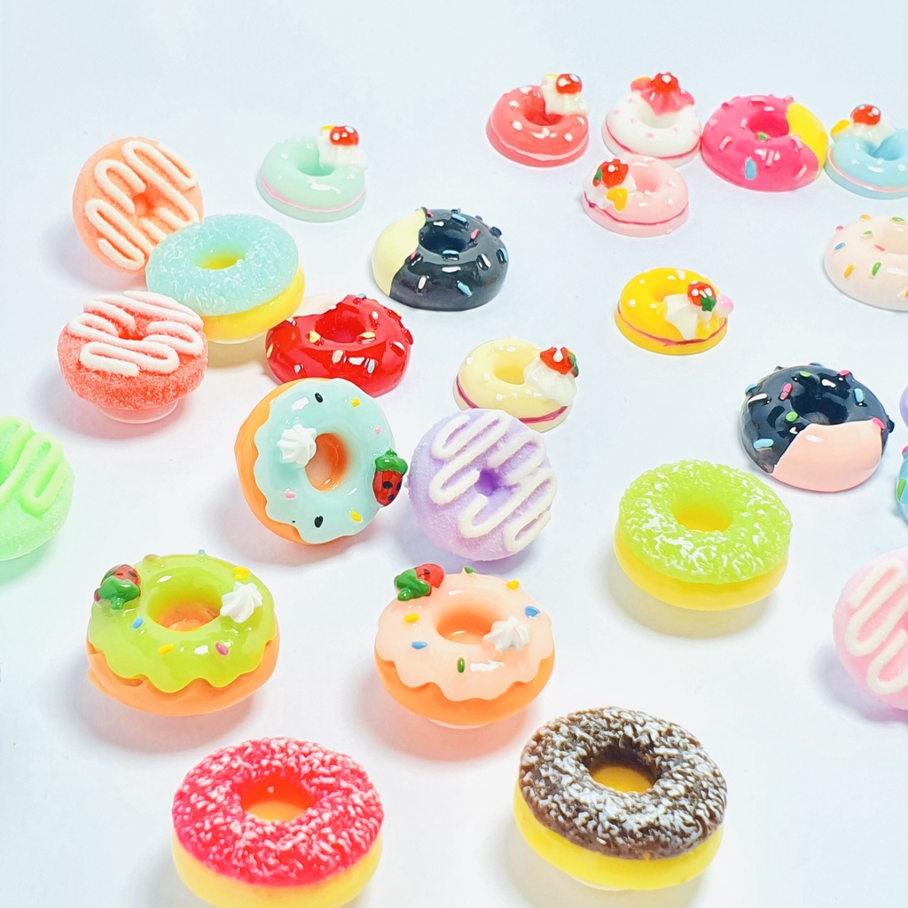 [Có sẵn+Được chọn] Jibbitz/sticker/charms 3d bánh kẹo hạt cứng