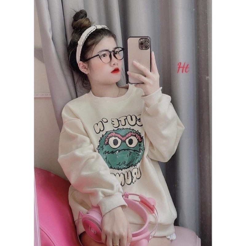 ÁO NỈ MẶT XANH CUTE