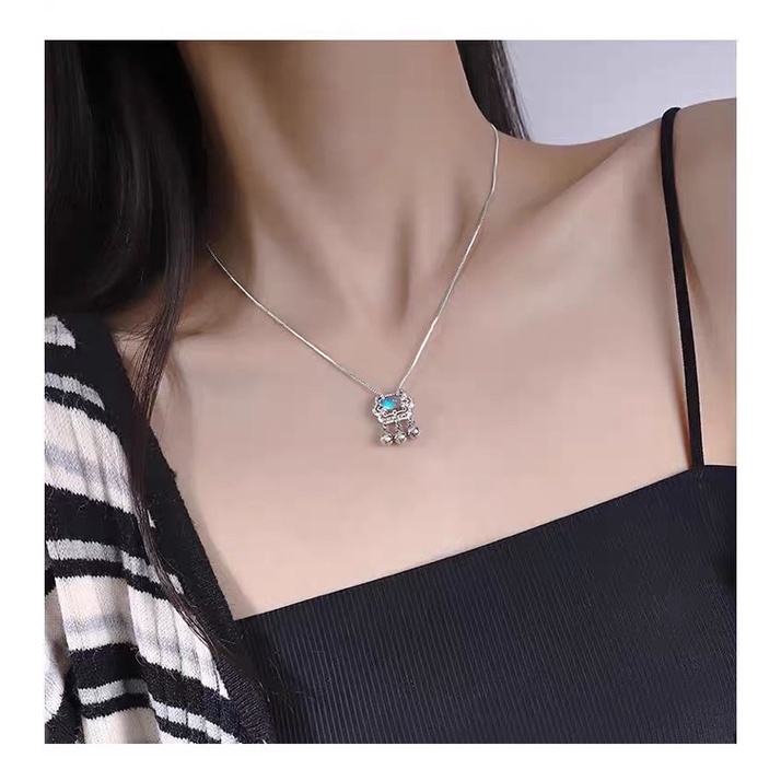Dây chuyền aurora lục lạc khoá trường mệnh may mắn