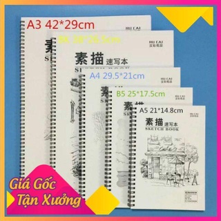 Sổ vẽ a4/ a5, sổ phác thảo, sổ vẽ màu nước - mộc xinh
