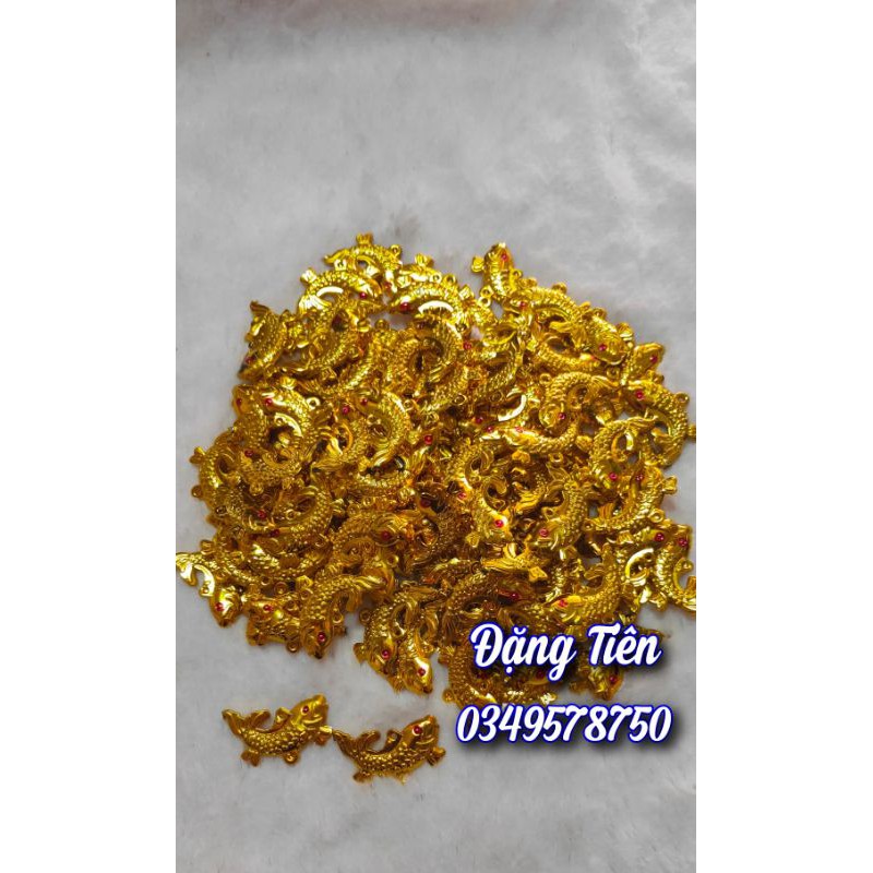 Cá chép nhựa xi mạ (nguyên liệu cành vàng lá ngọc)