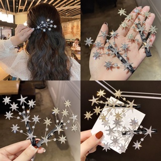 Kẹp tóc trang trí hình ngôi sao đính đá phong cách Hàn Quốc