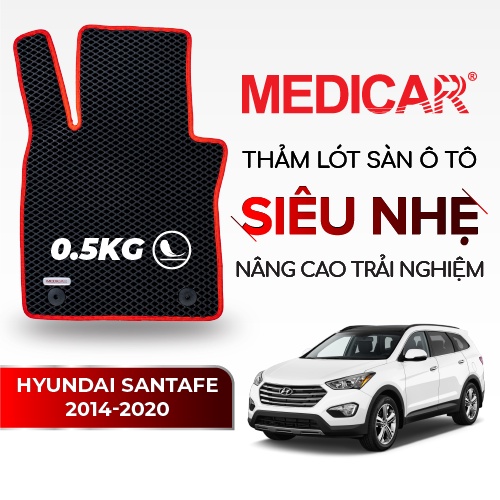 MEDICAR - Thảm Lót Sàn ô tô Hyundai Santafe (2019 -&gt; 2020)