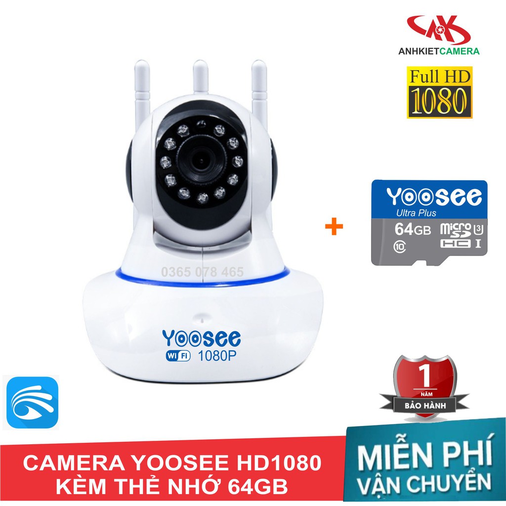 Camera Yoosee Full 1080 HD Siêu Nét Kèm Thẻ Nhớ 64GB | BigBuy360 - bigbuy360.vn