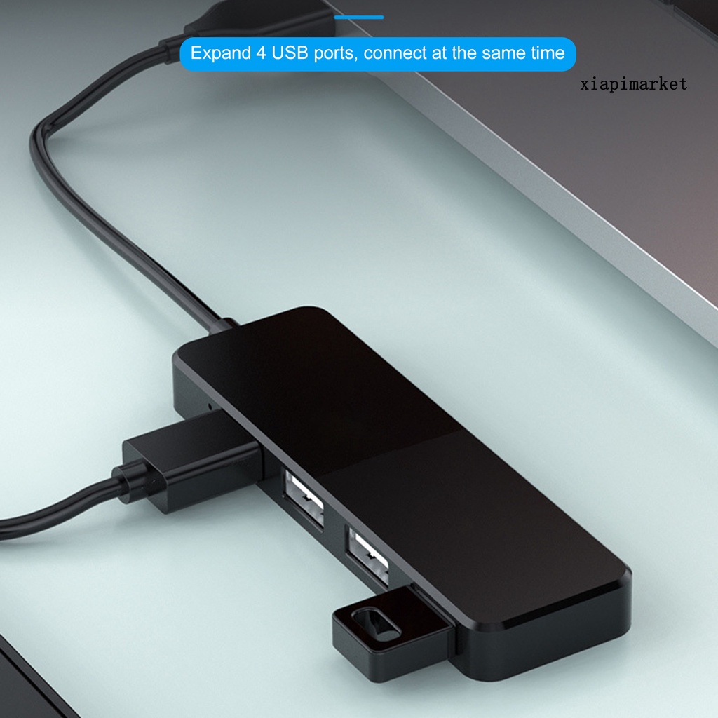 LOP_USB Hub 4-port High Speed USB2.0 480Mbps Compact Power Switch for Laptop