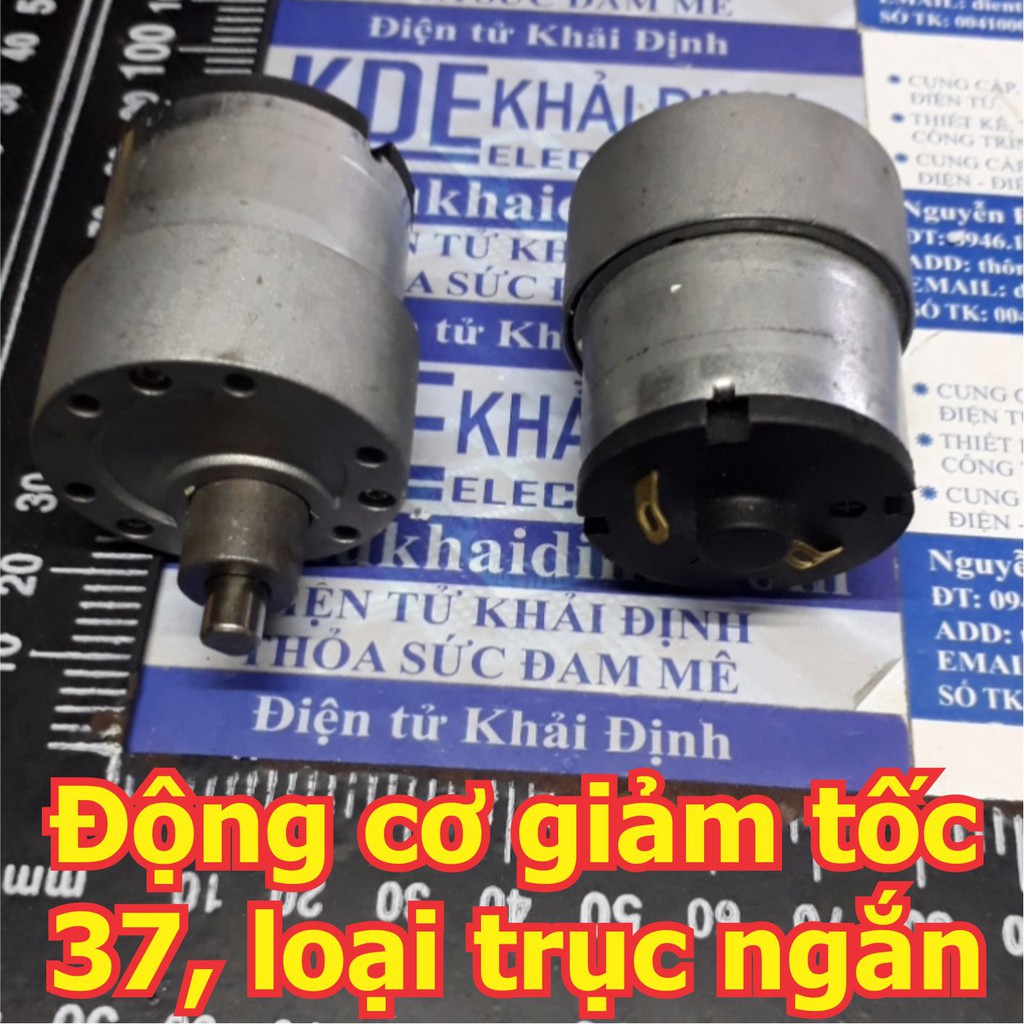 Động cơ giảm tốc 37 dc 12V 0.2A 380V/P trục D 6mm dài 6mm 170gam kde5389