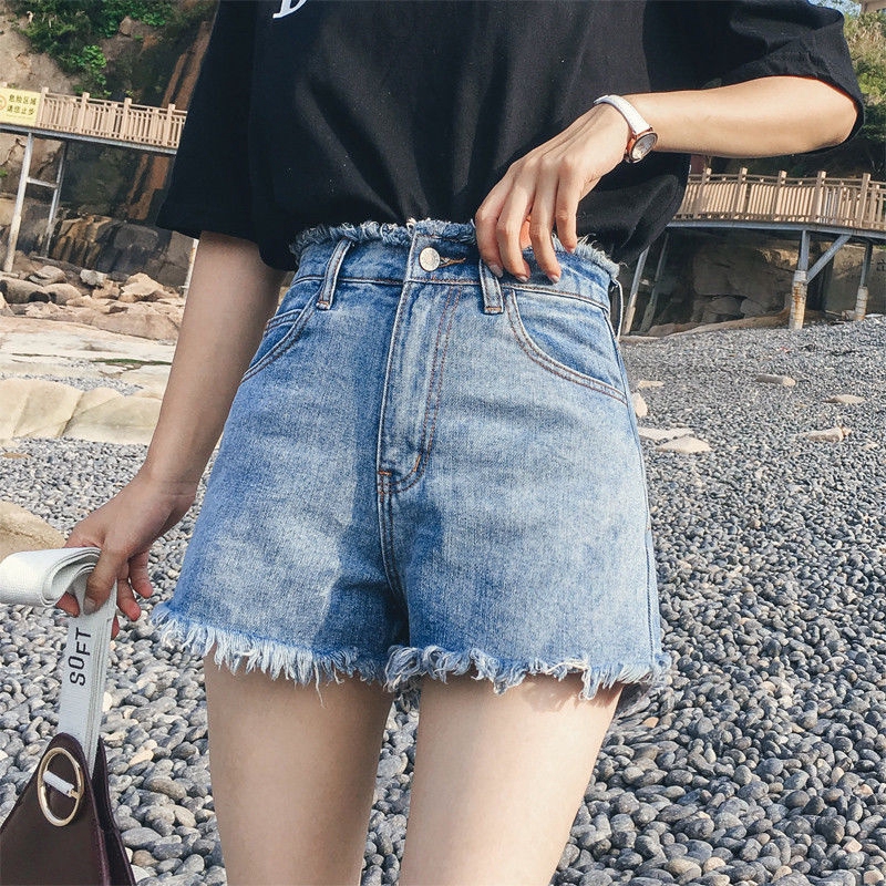 Quần Đùi Denim Lưng Cao Thời Trang Dành Cho Nữ | BigBuy360 - bigbuy360.vn