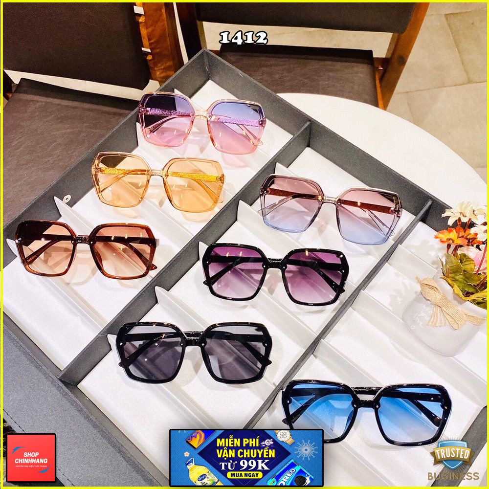 Mắt kính nam nữ thời trang phong cách retro hàn quốc❤️FREESHIP❤️kính mát unisex cao cấp AH1412