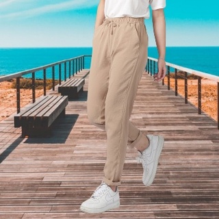 Quần đũi nữ baggy công, đũi hàn siêu mát