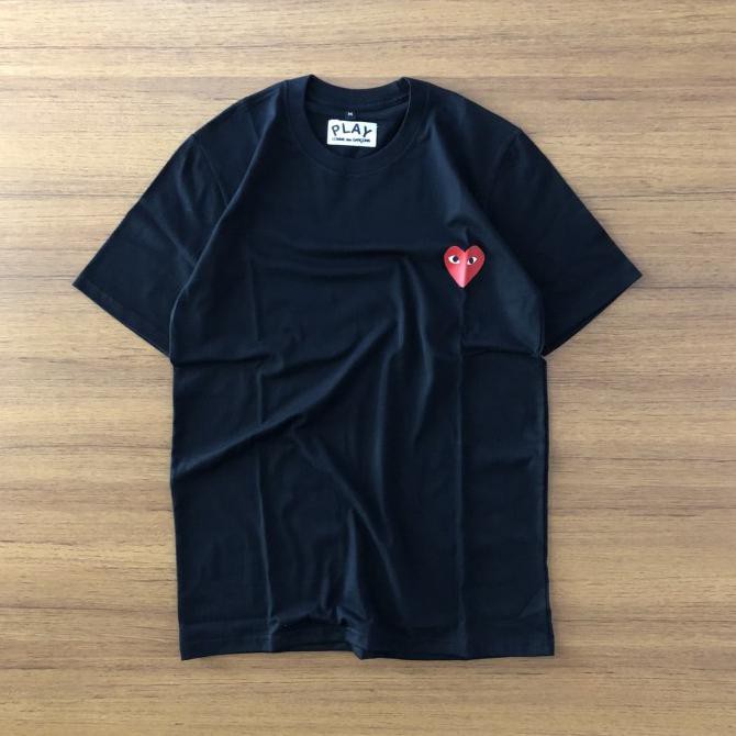 Áo Thun Đen In Hình Trái Tim Cdg Play Comme Des Garcons Độc Đáo