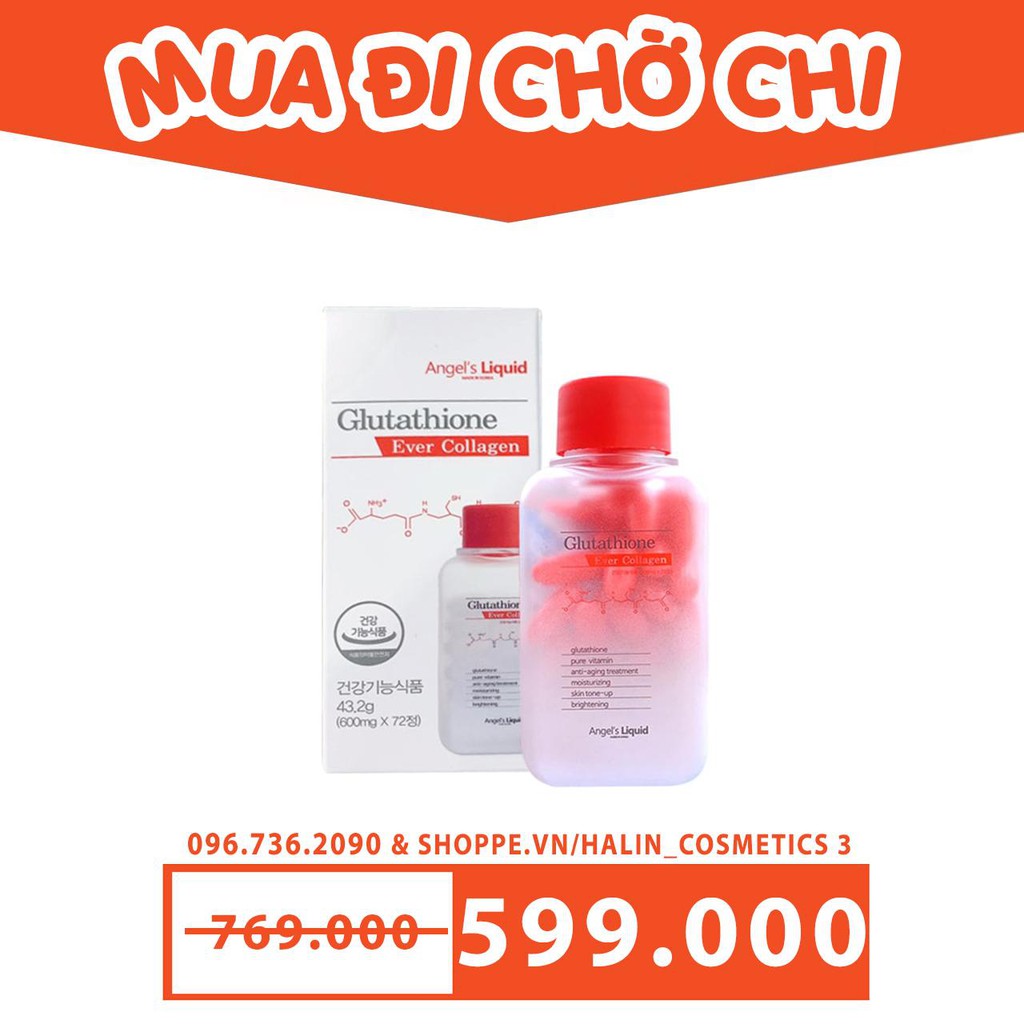 Thực phẩm chức năng Viên uống trắng da 💖FREESHIP💖Viên uống trắng da Glutathione oneday Collagen MẪU MỚI HALIN45