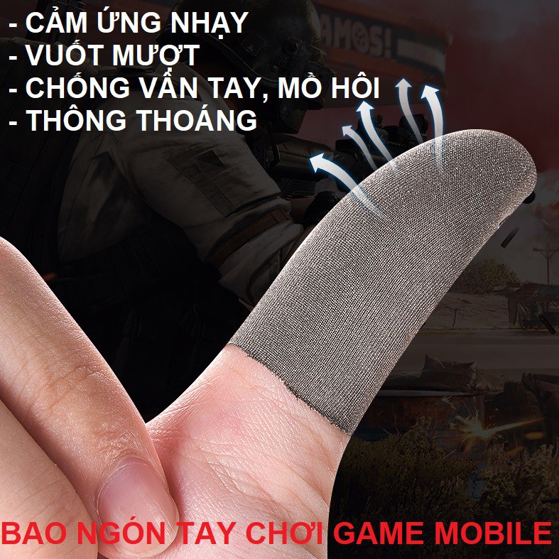 Bộ 2 Bao Ngón Tay Dệt Kim Chuyên Dụng Chơi Game Mobile Chống Mồ Hôi