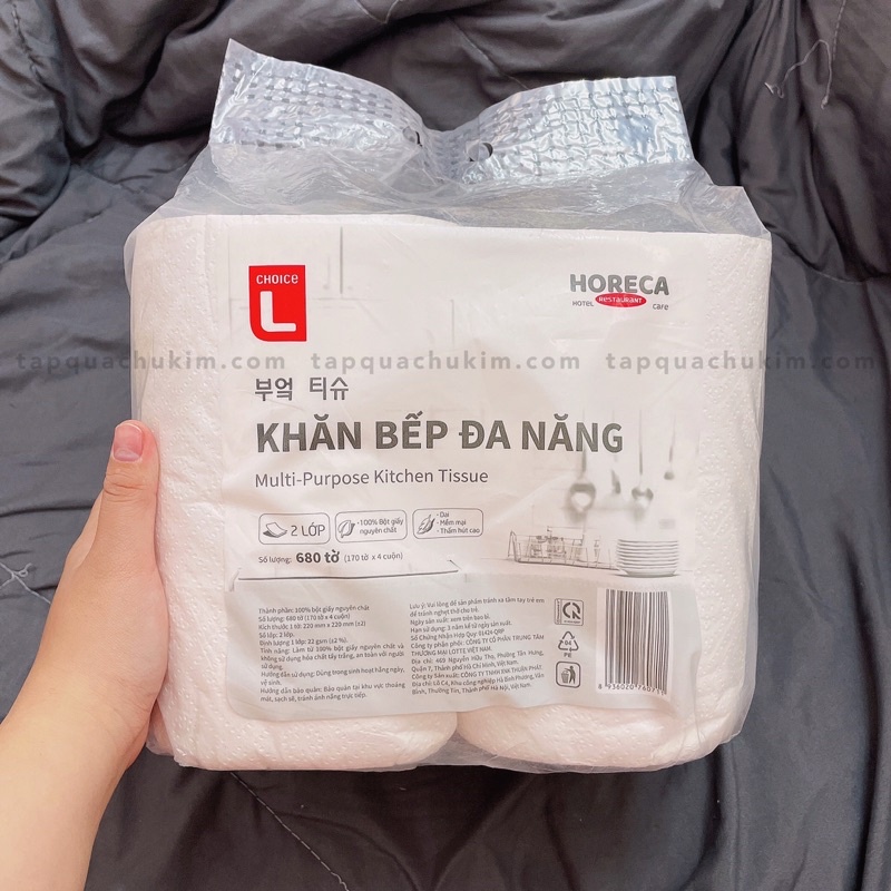 Khăn giấy lau bếp đa năng CHOICE L 680 tờ