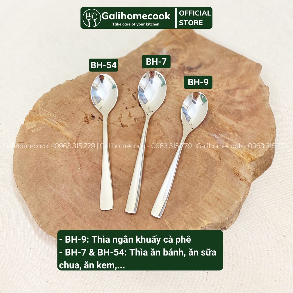 [XẢ LỖ] Thìa Muỗng INOX 304 ăn cơm, ăn phở, cháo cao cấp, sang trọng xuất dư hãng WMF, Zwilling,...Galihomecook