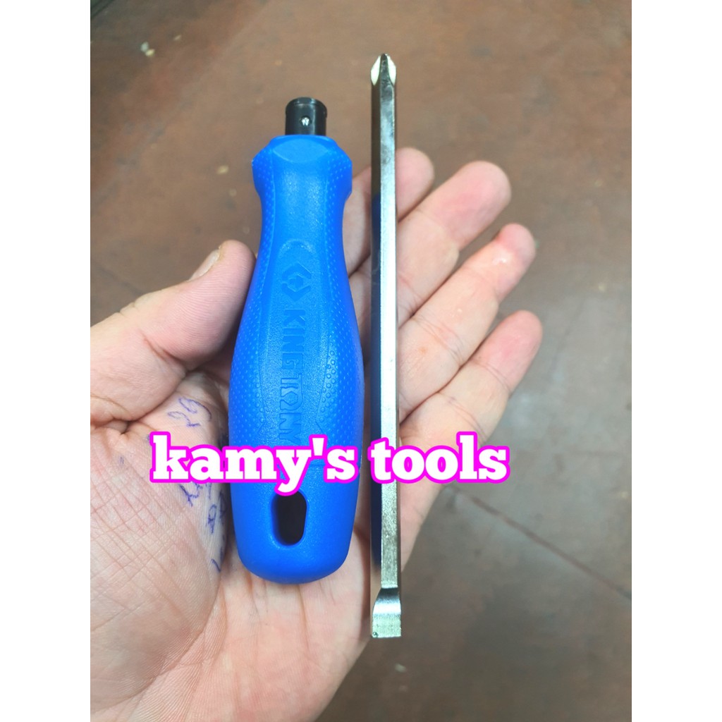 Tua vít 2 đầu bake dẹp Kingtony PH2 dài 100mm model 24110204