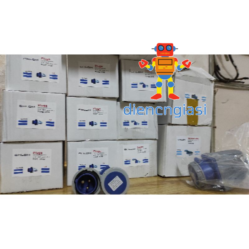 COMBO PHÍCH CẮM + Ổ CẮM công nghiệp 3 chấu kín nước ip67 CHLOM