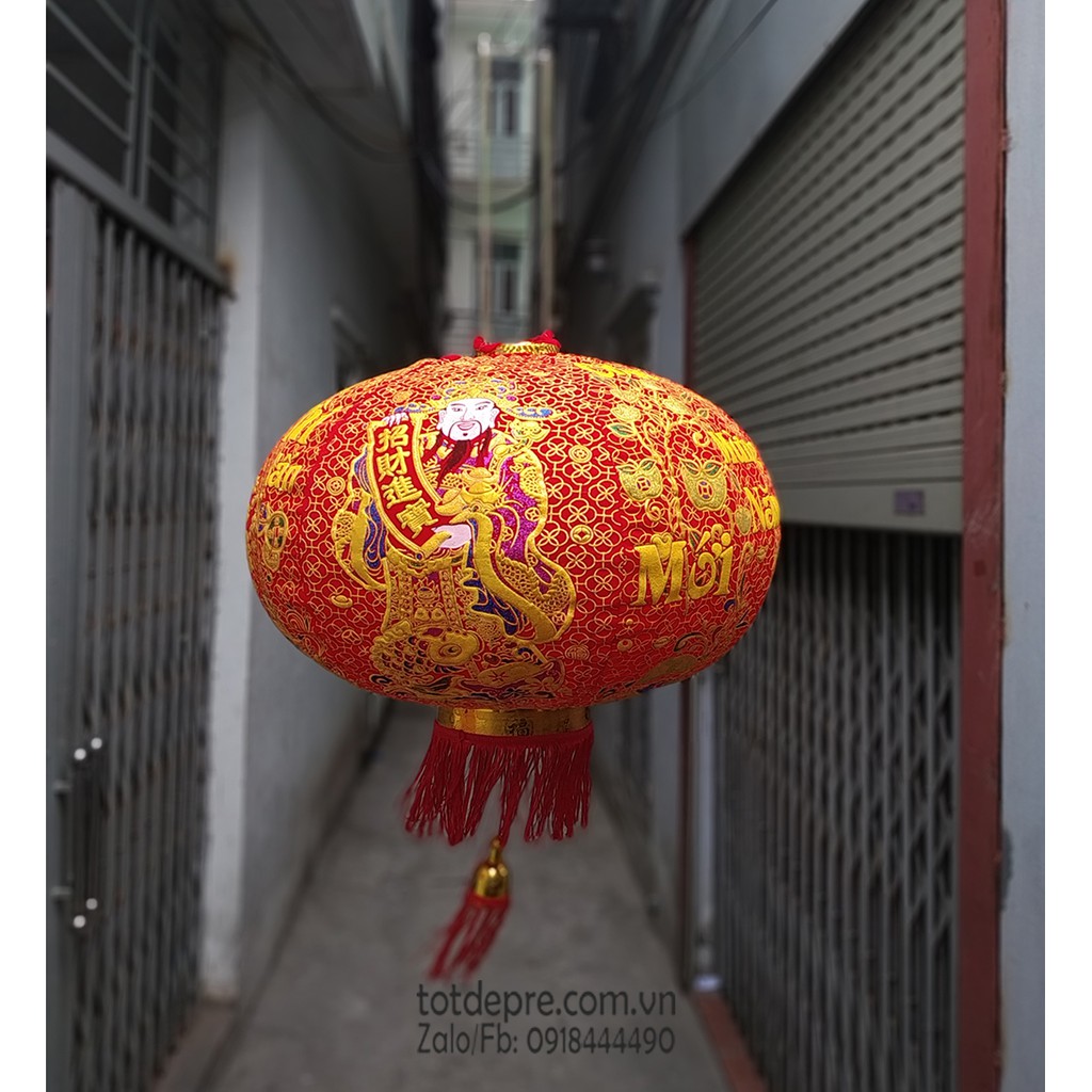 Đèn lồng trang trí Tết cao 60cm đường kính 45cm