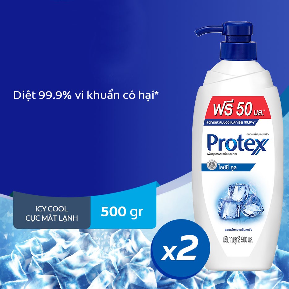 Sữa Tắm Protex Icy Cool Cực Mát Lạnh Dưỡng Ẩm Da Mềm Mại 500ml