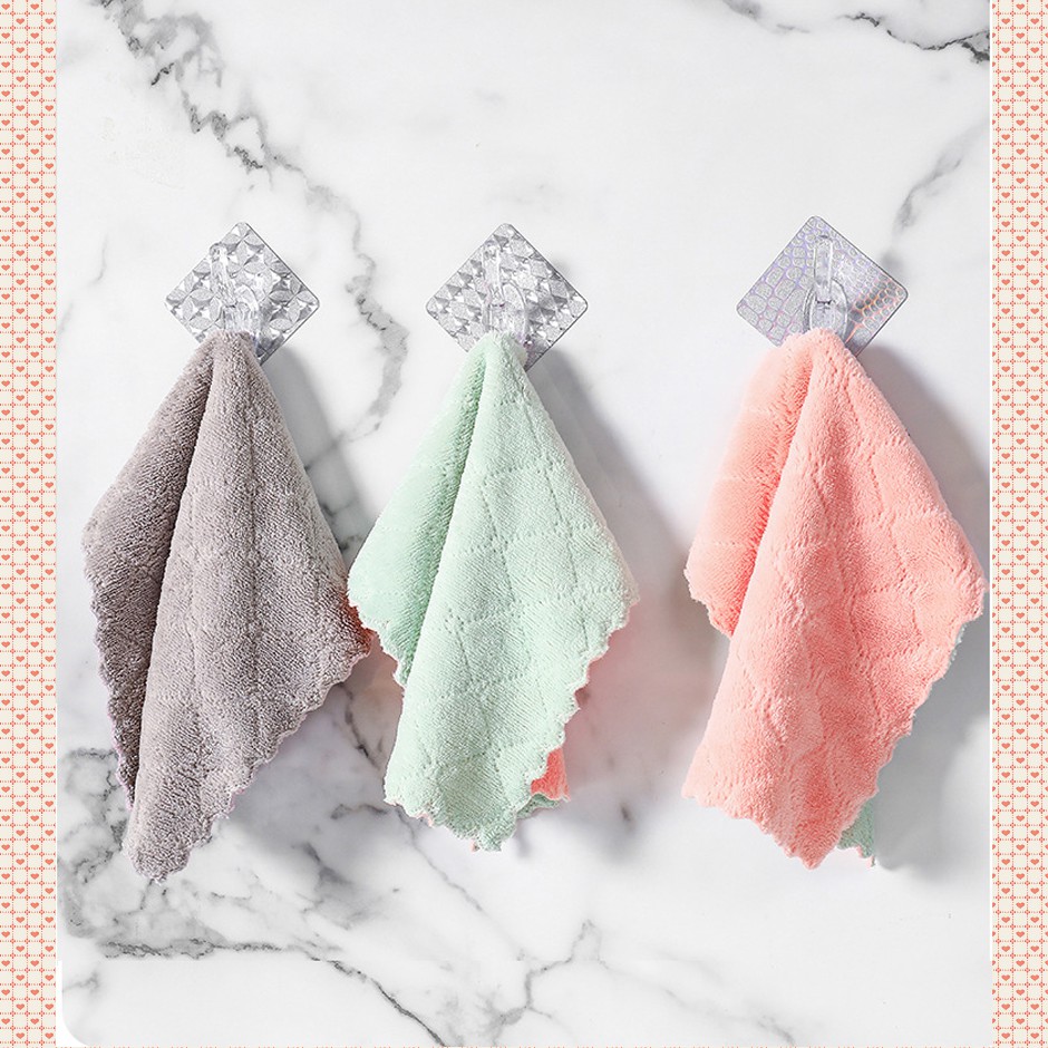 Khăn lau bếp đa năng kích thước 15x25cm giao màu ngẫu nhiên 2E04
