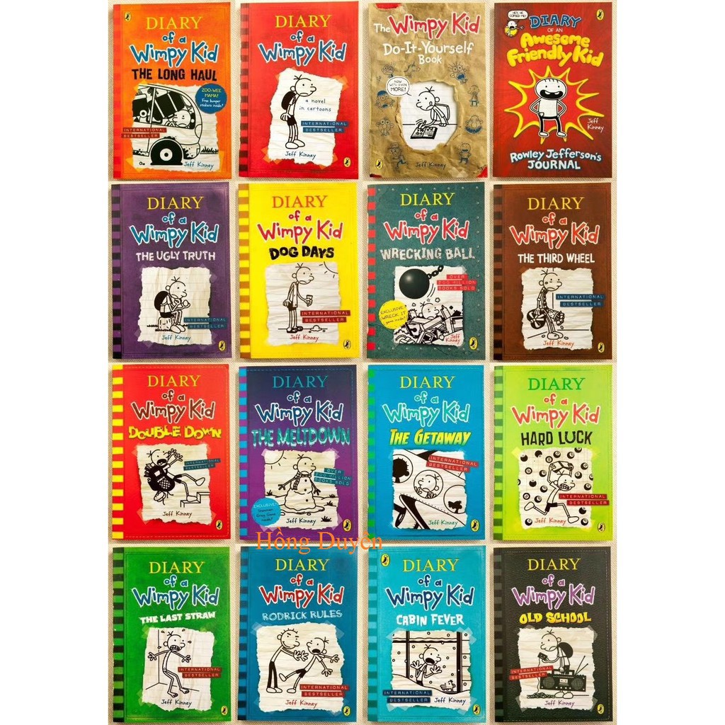 Bộ nhập Full 16q - Diary of a Wimpy kid hộp mềm