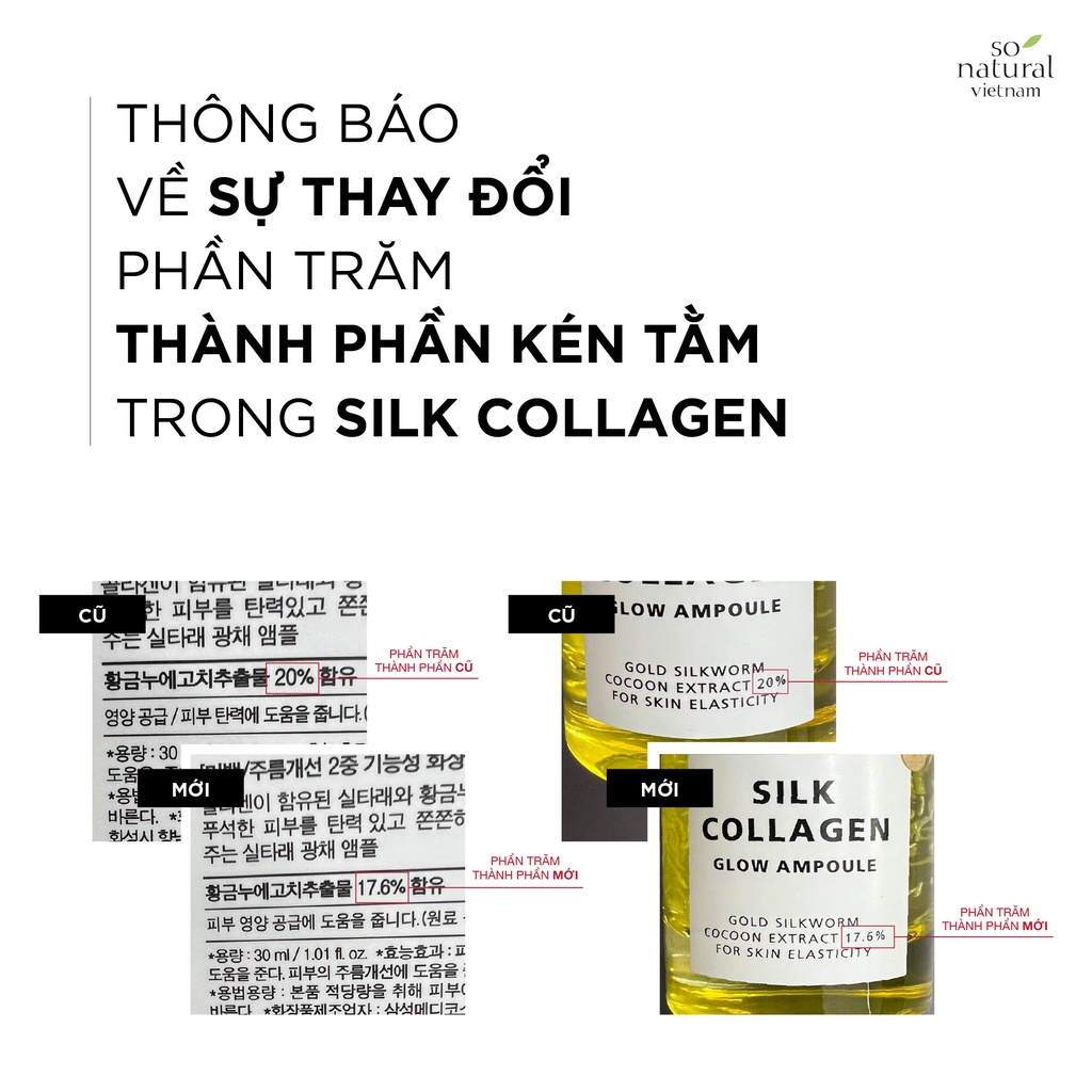 Combo Dưỡng Da Clear Stick Và Silk Collagen Ampoule Chính Hãng So Natural