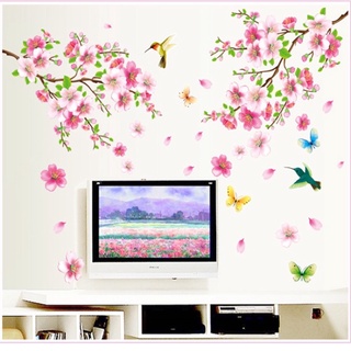 Decal Dán tường mẫu Đào 2 nhánh (1m2*1m5)
