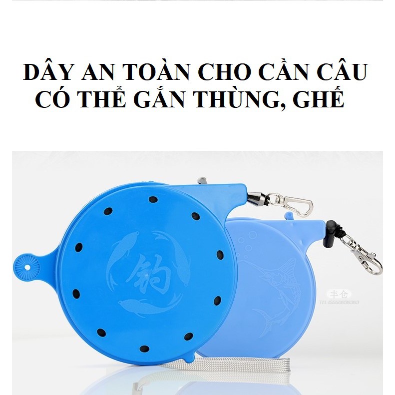 Dây an toàn cho cần câu tay, gắn vào thùng hay ghế