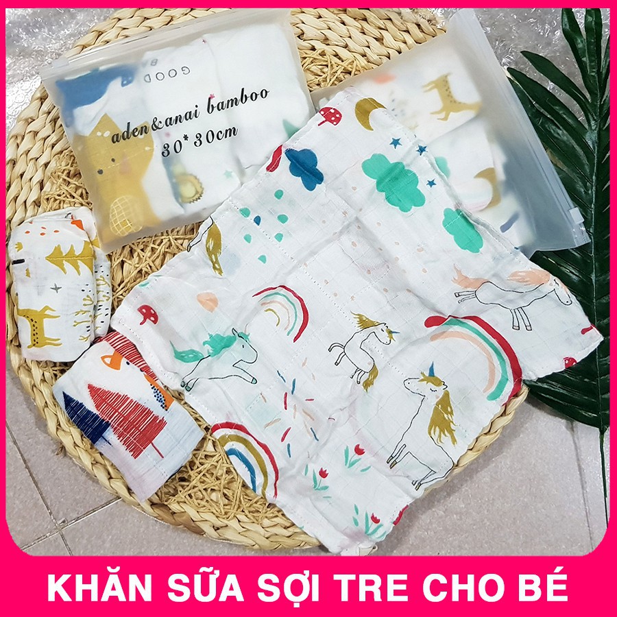 Sét 3 khăn sữa sợi tre siêu mềm cho bé